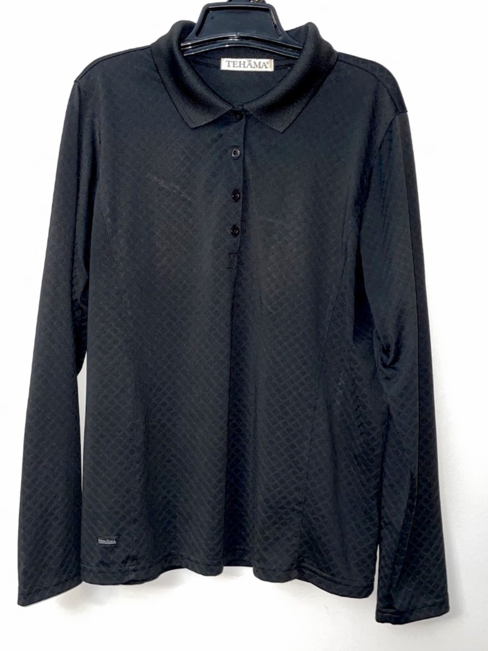 Women’s Tehama Golf Polo Shirt Small Black Active Performance